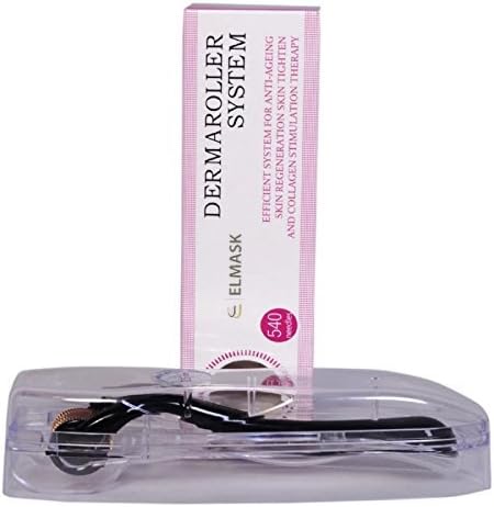 Elmask Drs Derma Roller 1.5 Mm 540 Titanium Micro Needles Roller Treating Acne Scars Skin Hair Loss Wrinkles Blackheads Lines Sun Damaged Ageing