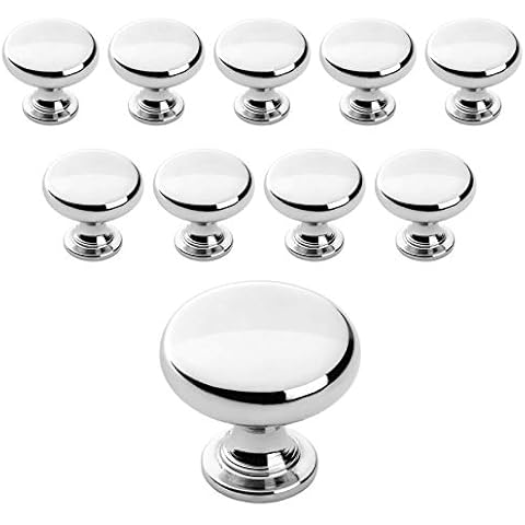 Probrico 10 Solid Chrome Cabinet Knobs Cover