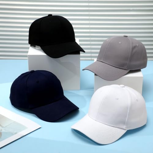 ViEinkaufen 4 Pack Baseball Caps Mens Cotton Men's Hats & Caps with Adjustable Buckle for Men Running,Gym,Office and Outdoor - Image 4