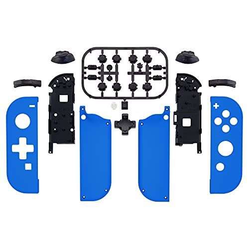 eXtremeRate Blue Joycon Handheld Controller Housing (D-Pad Version) with Full Set Buttons, DIY Replacement Shell Case for Nintendo Switch & Switch OLED Model Joycon – Console Shell NOT Included