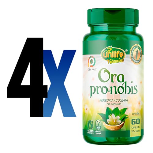 Ora pro-nóbis Unilife (Pereskia Aculeata) 60 Cápsulas 4un