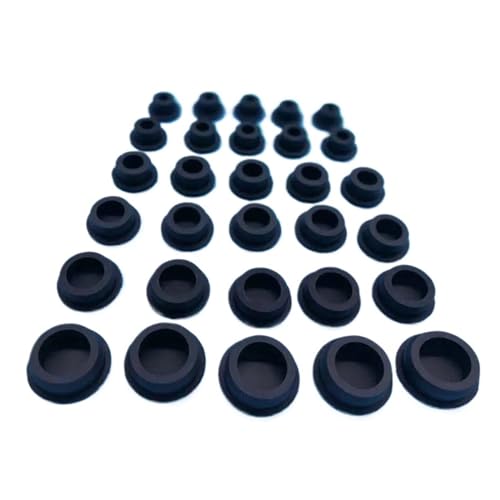 Image of Black Circular T-Shaped Silicone Rubber Sealing Hole Plug 6.8-201.5mm(A 16.5mm)