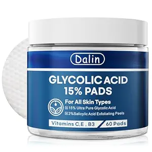 Glycolic Acid Resurfacing Pads, 15% Ultra Pure Glycolic Acid & 2% Salicylic Acid, 60 Pads
