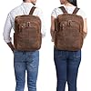 STILORD 'Guido' Exklusiver Business Lederrucksack mit Laptop-Fach 15,6 Zoll - Vintage Rucksack aus hochwertigem Echtleder zeitloses Design, Farbe:zamora - braun #1