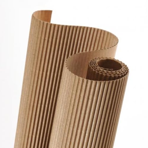 Rouleau carton ondulé 50x70 300g/m² brun naturel Lot de 10
