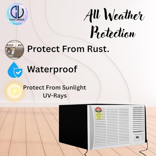 Image of CU Click Unique || Polyester Window Ac Cover For 1.5 Ton Capacity Window AC | All Weather Cover /Dustproof /Water Resistant (Black) (Blue, 1.5Ton)