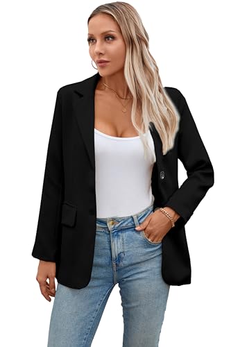 Betusline Womens Business Casual Blazers Open Front Long Sleeve Work Office Suit Jackets