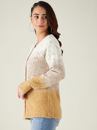 Image of Modeve Floral Print Round Neck Casual Women Sweater||Winterwear||