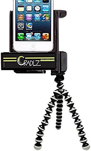 Cradlz F2B Smartphone Holster with Flexible Tripod, 4 x 4-Inch, Black