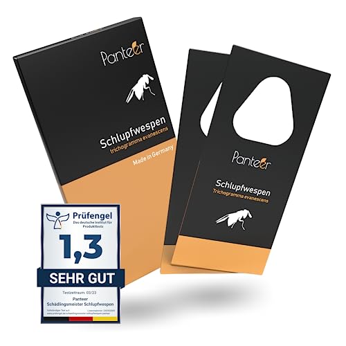 Panteer ® Schlupfwespen gegen Kleidermotten - 2-6 Karten à 5 Lieferungen gegen Motteneier - Hoch wirksam (2 Karten à 5 Lieferungen)
