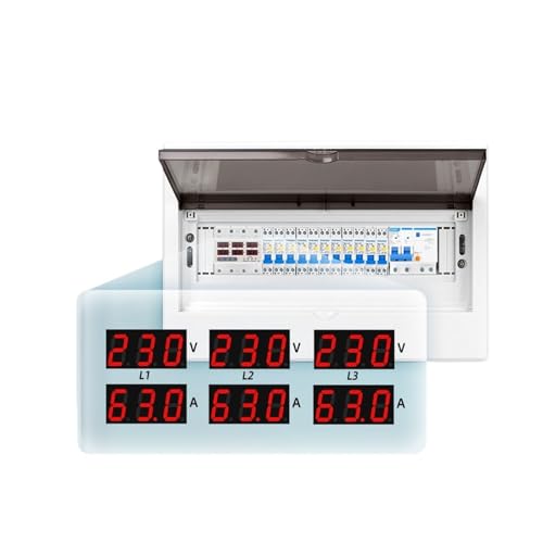Voltmètre ampèremètre triphasé protection séquence phase surtension 63A - 2