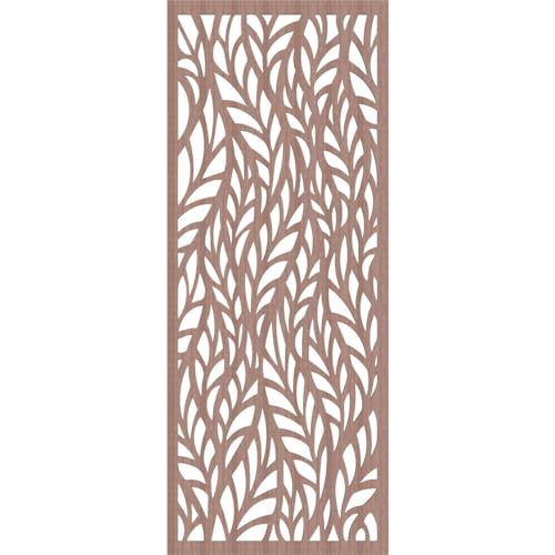 Image of Ortonville Decorative Pierced Fretwork Wood Wall Panels, 25 3 /8 inchW x 64 3 /8 inchH x 3 /8 inchT, Walnut