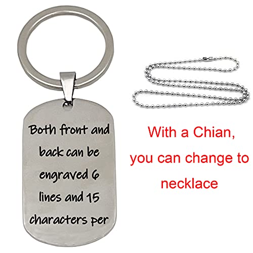 good goods Personalized Keychains for Women Customized Key Chains Men Engraved Name Inspirational Stainless Steel Dog Tag - Image 3