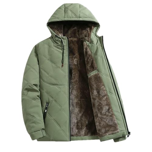 Veste pour homme en peluche épaisse avec une capuche chaude d'hiver