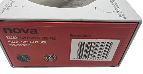 Nova 23262 Premier Pro-Tek Supernova 2 Chuck Kit With Pro-Tek 2" Jaw Set, Woodworm Screw, & Accessories, Bundled With Nova Ilns 1-1/4" X 8Tpi Insert #TOP2
