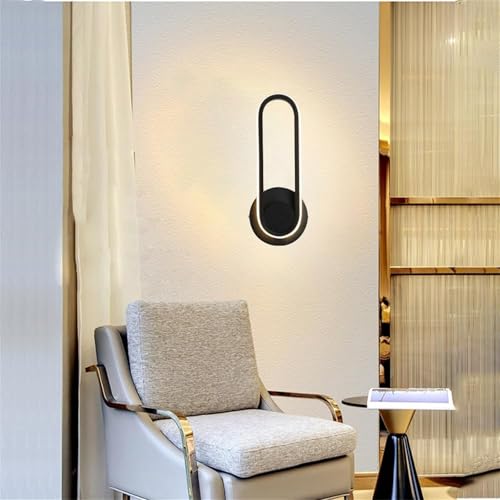 Lámpara de pared interior 12W blanca ovalada para decoración de pasillos 5