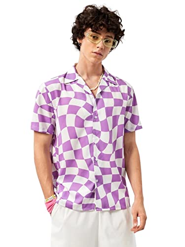 Image of Leriya Fashion Men's Casual - Button Down Summer Shirt for Mans | Regular Fit Shirts for Man | Ideal for Travel |Picnic |Rayon Half Sleeve Printed Shirt's