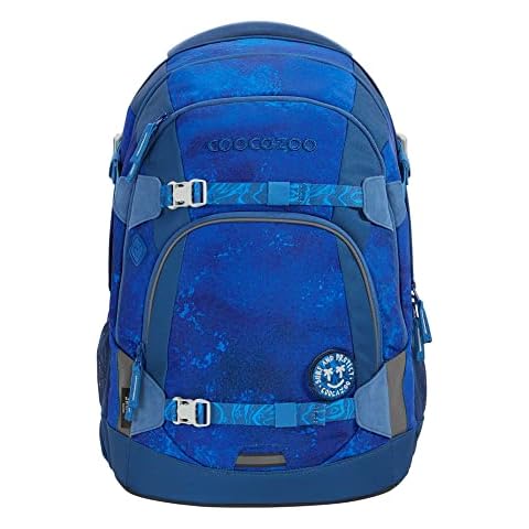 coocazoo Schulrucksack Mate „Blue Wave“ blau, ergonomischer Tornister, höhenverstellbar mit Brustgurt und Hüftgurt für Jungen und Mädchen ab der 5. Klasse, 30 Liter Cover
