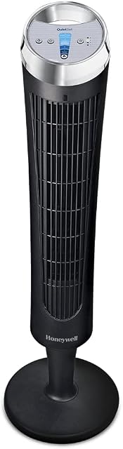 Honeywell QuietSet Tower Fan (5 Speed Settings, Oscillating 75°, Timer Function, Remote Control) HY254