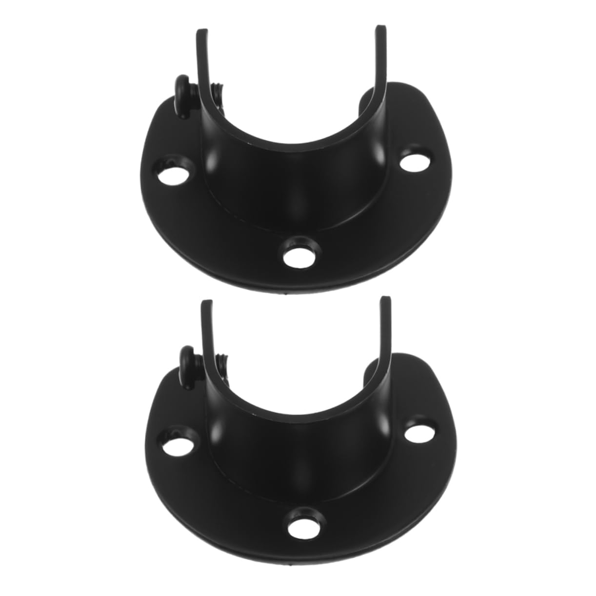 ULTECHNOVO 2pcs Stainless Steel Closet Rod Brackets Durable U Shaped End Supports for Wardrobe Shower Curtain Rods Easy Installation with Modern Finish