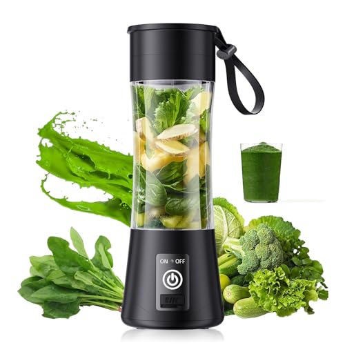 Portable Blender for Smoothies & Shakes - Cordless Personal Size Blender with 6 Blades