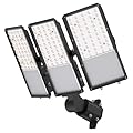 300W Upgraded LED Parking Lot Light with Photocell 45000lm 5000K, ETL, IP66 Waterproof Adjustable 3-Head Commercial Lighting Outdoor, Pole Mount, Flood Lights for Roadways, Driveways