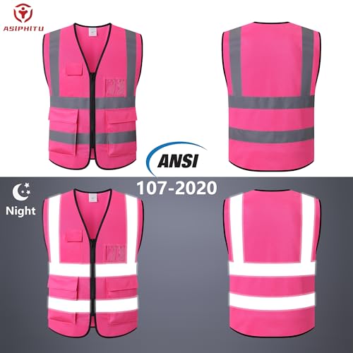 Image of Reflective Safety Vest for Men Women Construction Vest Meet ANSI /ISEA Standard