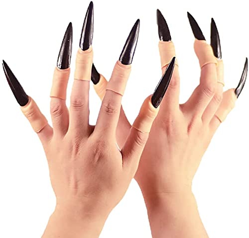 PartyToko Fake Nails Luminous Glow-in-The-Dark Spooky Scary Witches Fingers -10 Pieces (B07RB2J1SR) Amazon Price History, Amazon Price Tracker