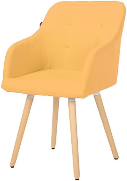 アームチェアソリッドウッドダイニングチェアヨーロッパ式ラウンジチェアミニマリストファブリックレストランチェアバックデスクチェア（カラ