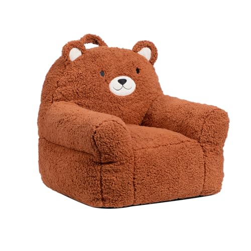 ALIMORDEN Kids Ultra-Soft Snuggle Foam Filled Chair, Bear