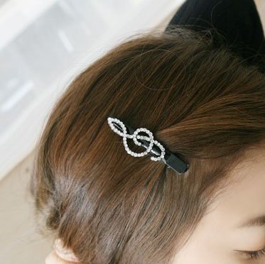 Klee Alligator Haarspange – Elegante Spange In Schwarz, 5,6 Cm, Perfekt Für Hochzeit & Party
