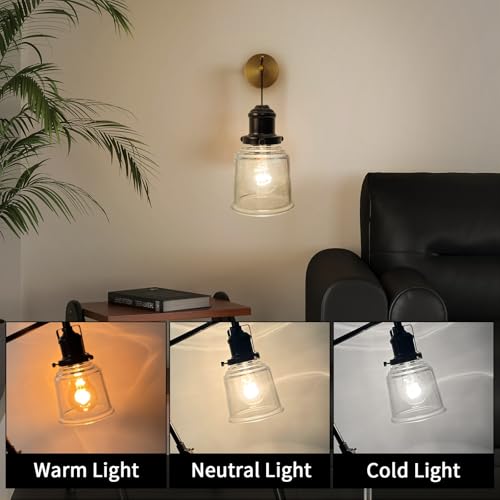 Image of HonoDing Ceiling Lamp Replacement Shade Set of 4, Glass Ceiling Fan Light Covers, Clear Glass Lamp Shade for Ceilings Fan Light Chandelier Wall Sconce, Easy to Install