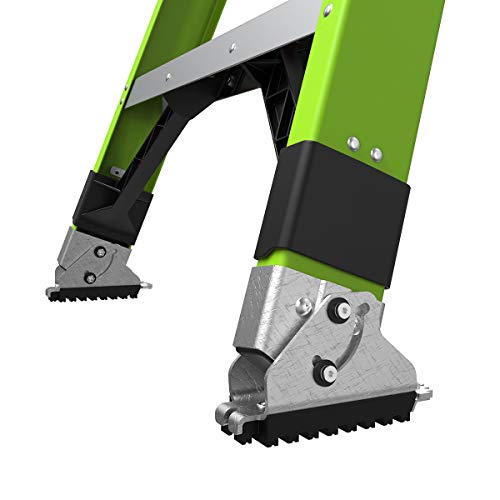 Little Giant Ladders, King Kombo, Technical, 8 Ft. A Frame, 14 Ft. Extension, Ground Cue, V-bar, Sure Set Feet, Fiberglass, Type 1AA, 375 lbs weight rating, (13814-074)