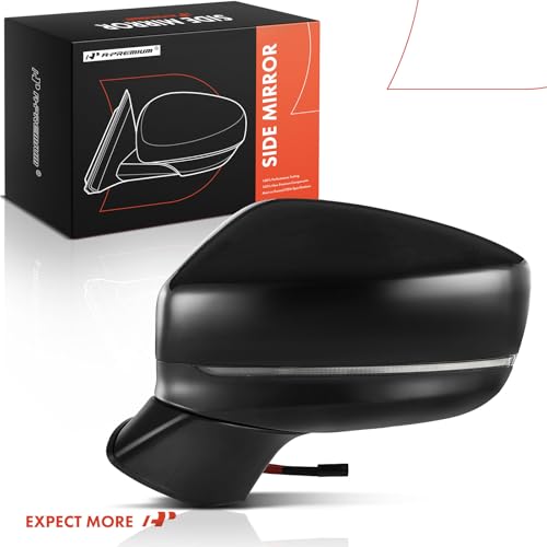 A-Premium Driver Side Power Door Mirror Compatible with Mazda CX-5 CX5 2017-2018 - Heated Manual Folding Black Outside Rear View Mirror with Turn Signal Indicator - Replace# KB8D69181APFM, TK70691G7 by A-Premium - Image 9
