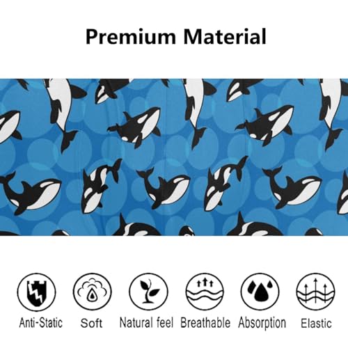 Men's Killer Whale Orca Boxer Briefs Underwear Fly Front 3D Pouch Comfy Stretch, Medium 5