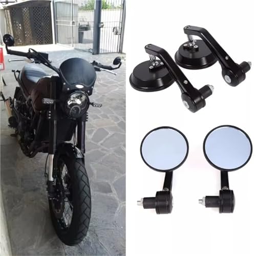 Retrovisores moto antirreflejos con visión angular para manillar redondo de scooter 6