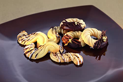 Foto von LURCH Drehwolf mit Gebäckvorsatz und Saugfuß mit 4 Formen, Keksmaschine für leckeres Spritzgebäck ohne Strom