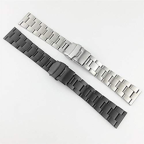 Cinturino per Orologio di Ricambio Cinturino per Orologio 18mm 20mm 22mm 24mm 26mm Cinturini per Orologi Doppia Chiusura con Fibbia Cinturino in Acciaio Inossidabile Bracciale in Metallo