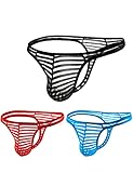 【Tanga sexy hombre】Por detrás ofrece un corte muy sensual ligeramente redondeado sobre las nalgas y una cómoda tira interglútea.