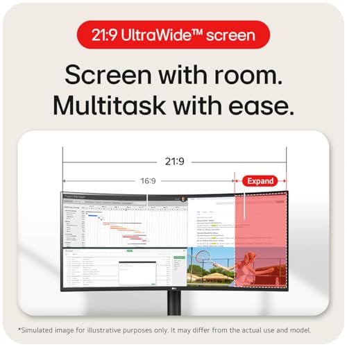 Image of LG 34 Inches 21:9 Curved Ultra Wide Monitor, WQHD(3440 x 1440 Pixels), sRGB 99%(Typ), HDR 10, Dual Controller, PBP, Flicker Safe, Smart Energy Saving, HDMI, DP, Head Phone Out,Tilt, Black, 34WR50QC