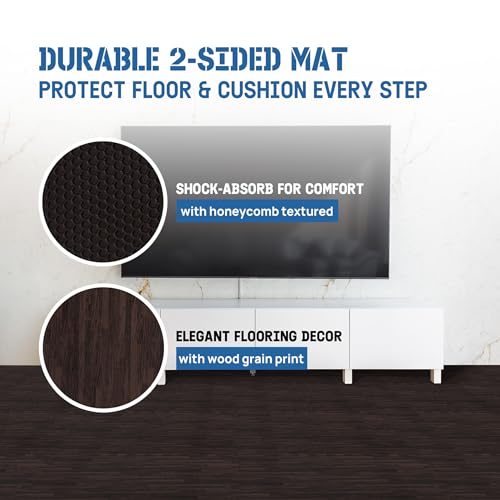 Image of Yes4All EVA Interlocking Mats, Puzzle Floor Tiles, Foam Floor Padding with Border for Furniture, Home Space, Living Room, Garage