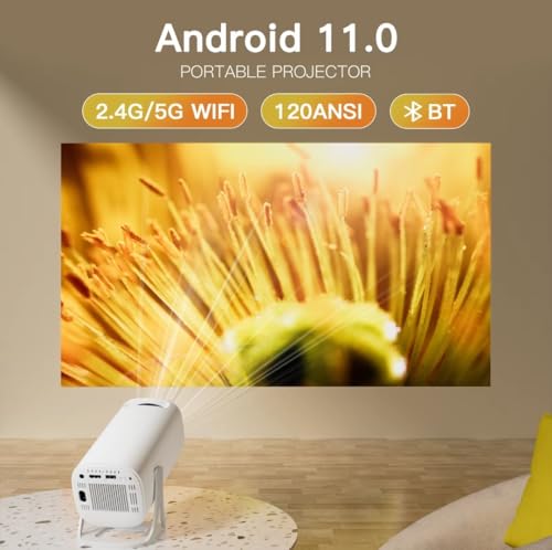 Image of Fire turtle Big Home Theater Projector | Full HD 1080p LED Projector with HDMI, USB, AV, VGA | 200 inch Display Support | Compatible with TV Stick, Laptop, Smartphone (HD-Projector)