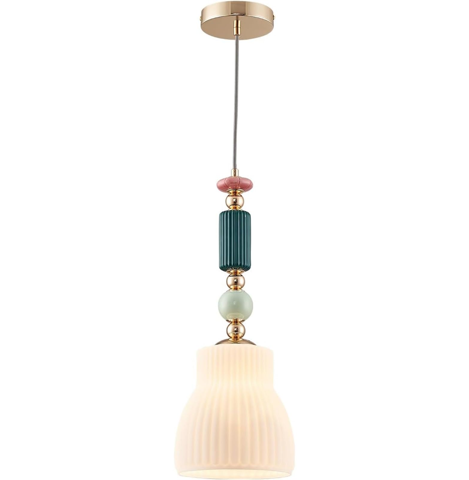 Hängelampe mit Batterie， Moderne Hängeleuchte ohne Stromanschluss Batteriebetrieben mit Fernbedienung, 9 Farben Dimmbar Perfekte Beleuchtung für jeden Raum, Stylische Lampe für jedes Ambiente.(B)