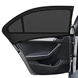 4 Stück Auto Sonnenschutz für Kinder, trounistro Universal Sonnenblende Auto Netz Autofenster Sonnenschutzrollos Heckscheibe für Baby Kinder Haustiere (für Heckscheibe