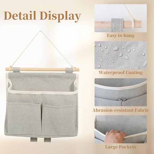 ZWQLZG Camping Organizer Hängend 2pcs, Stoff Hängeorganizer Camping Faltbar Camping Aufbewahrung Mit 3 Taschen Pro Hängeaufbewahrung Für Badezimmer, Schlafzimmer, Kleiderschrank, Schrank