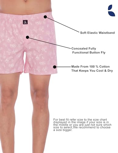 Image of Cotton Boxer Shorts for Men, Breathable, Comfortable & Lightweight (Pack of 2)