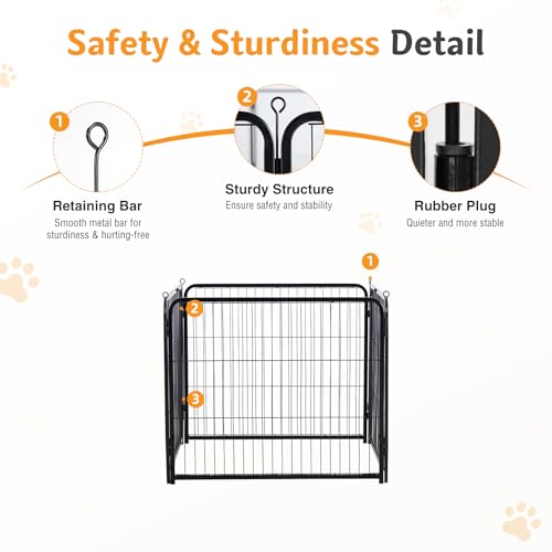 Image of NEWBULIG Dog Playpen Indoor 4 Panels 40 Inch, Metal Outdoor Dog Fence Pen