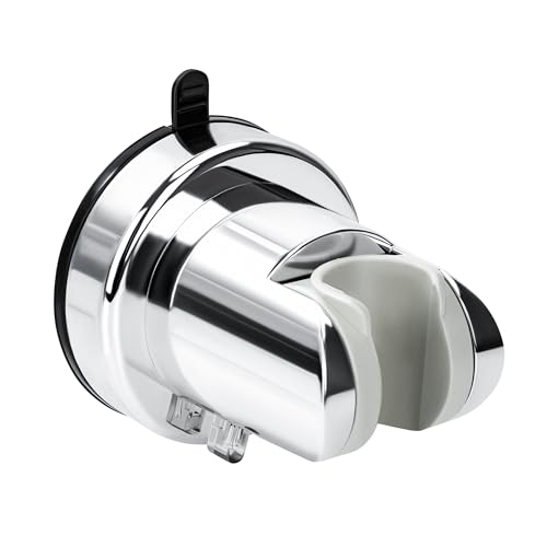 Soporte de Ducha de Mano, Soporte de Cabezal de Ducha con Ventosa de Vacío Fuerte, Sin Taladrar, Ajustable Montaje en Pared, Desmontable, Plástico ABS para Baño