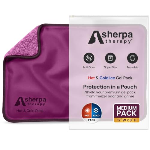 Image of Medium Flexible Gel Ice Packs Reusable - Hot and Cold Soft Ice Packs for Injuries Reusable for Ankle, Arm, Foot, Leg, Back Pain Relief - 8 inch x 12 inch - Purple