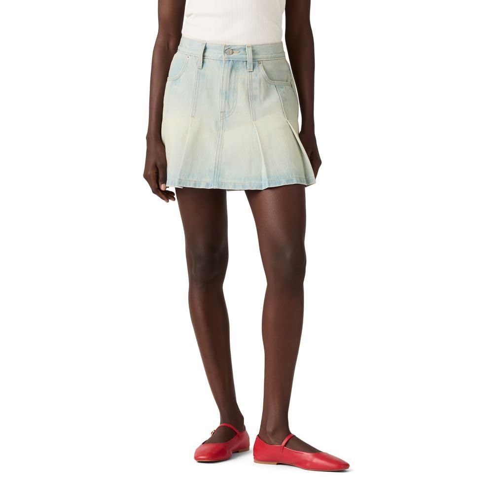 Levis Womens Pleated Mini Skirt
